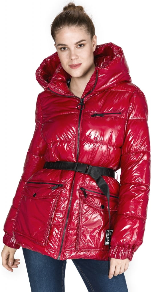 bunda přošívaná červená