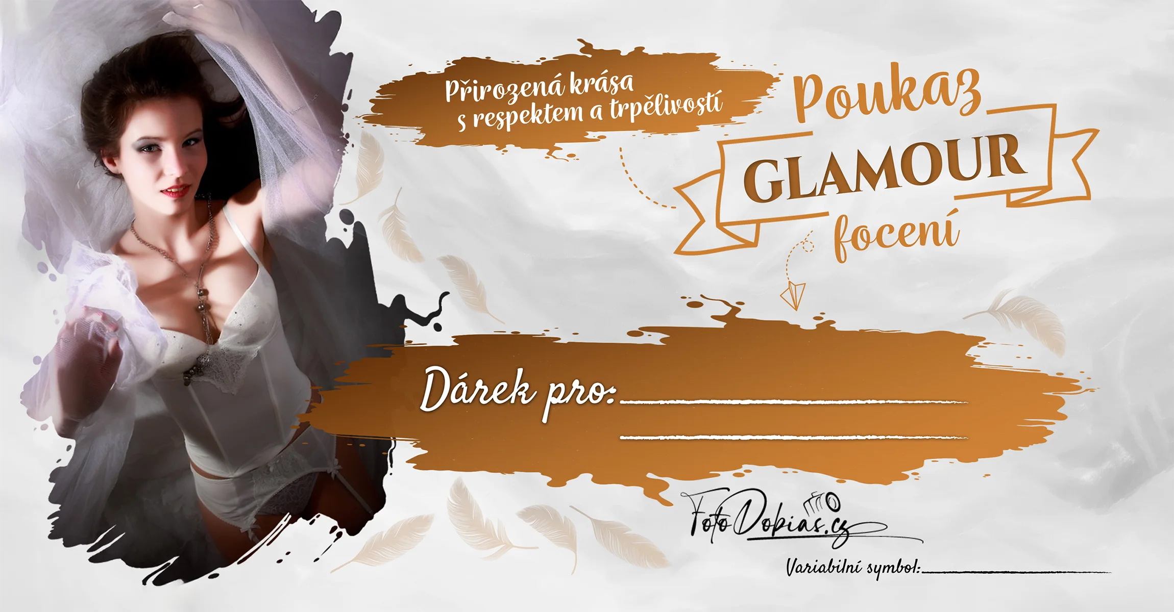 Glamour/Boudoir – dárkový poukaz na focení pro ni