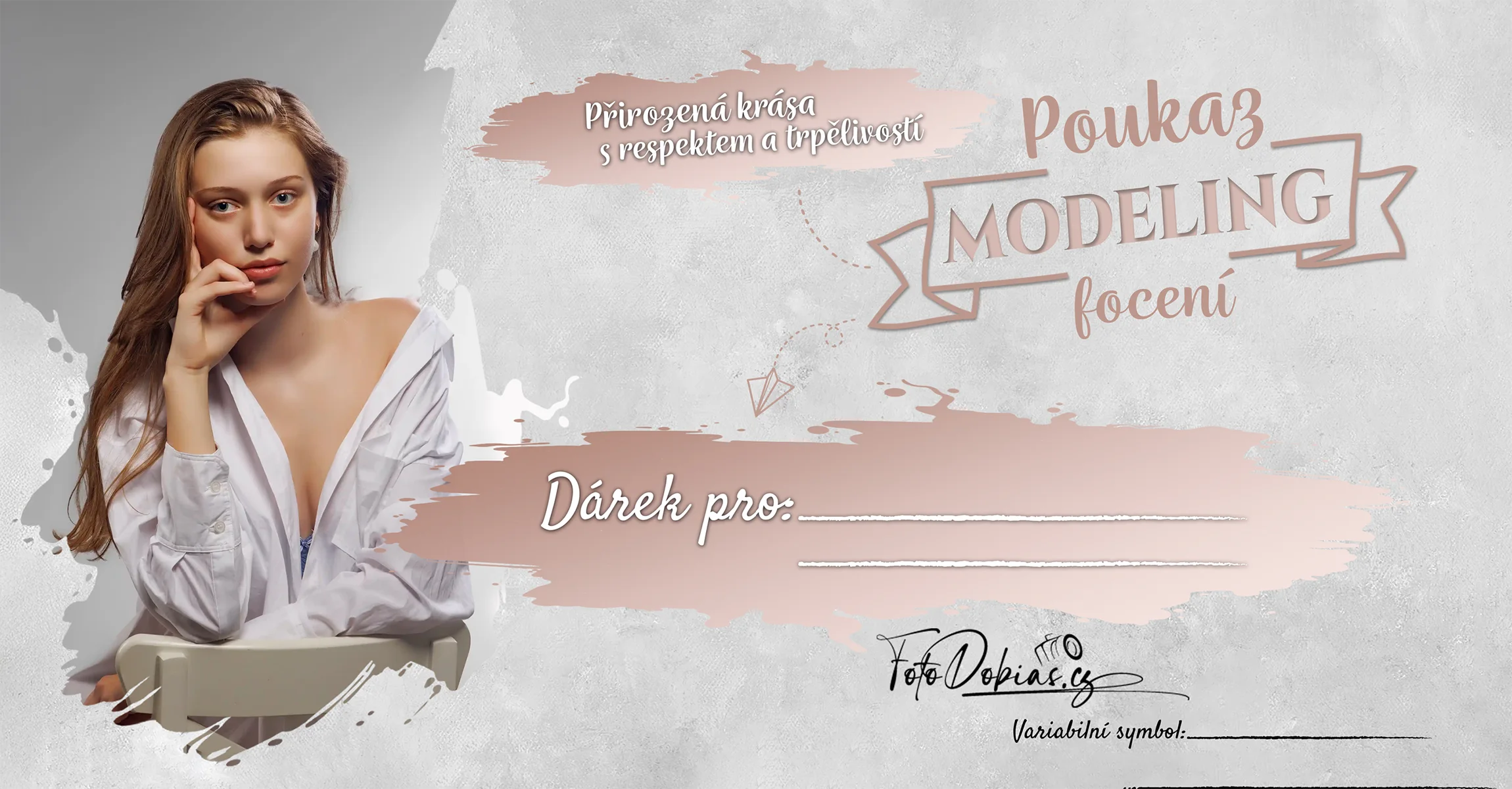 Modelingový dárkový poukaz na focení
