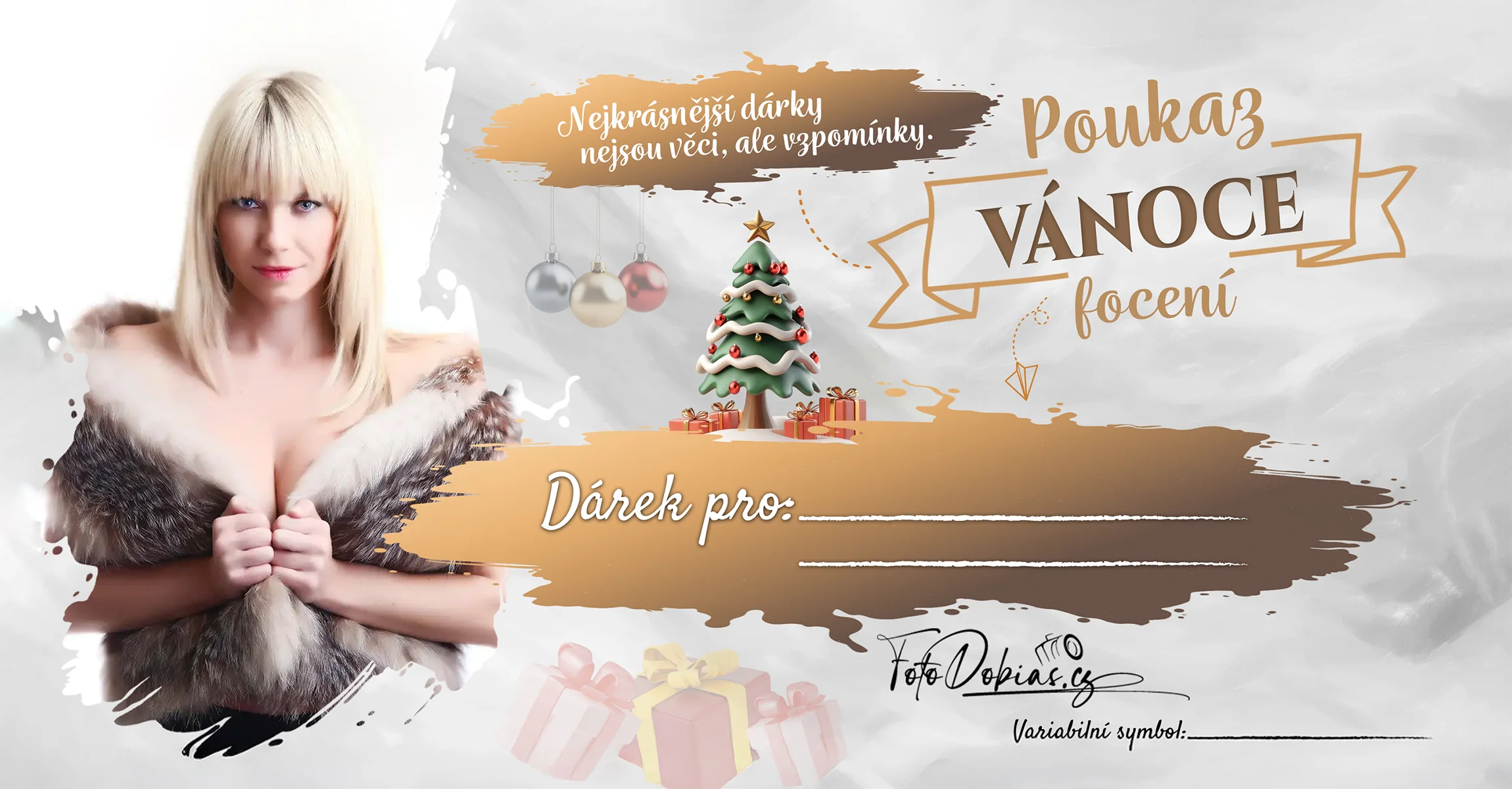 Vánoční dárkový poukaz na focení – e-poukaz ihned